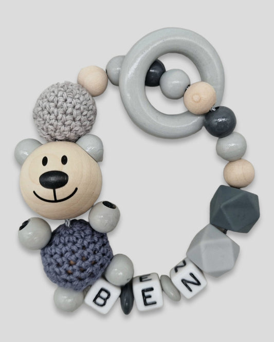 Teddybaer Greifling mit Namen |kreativcathi