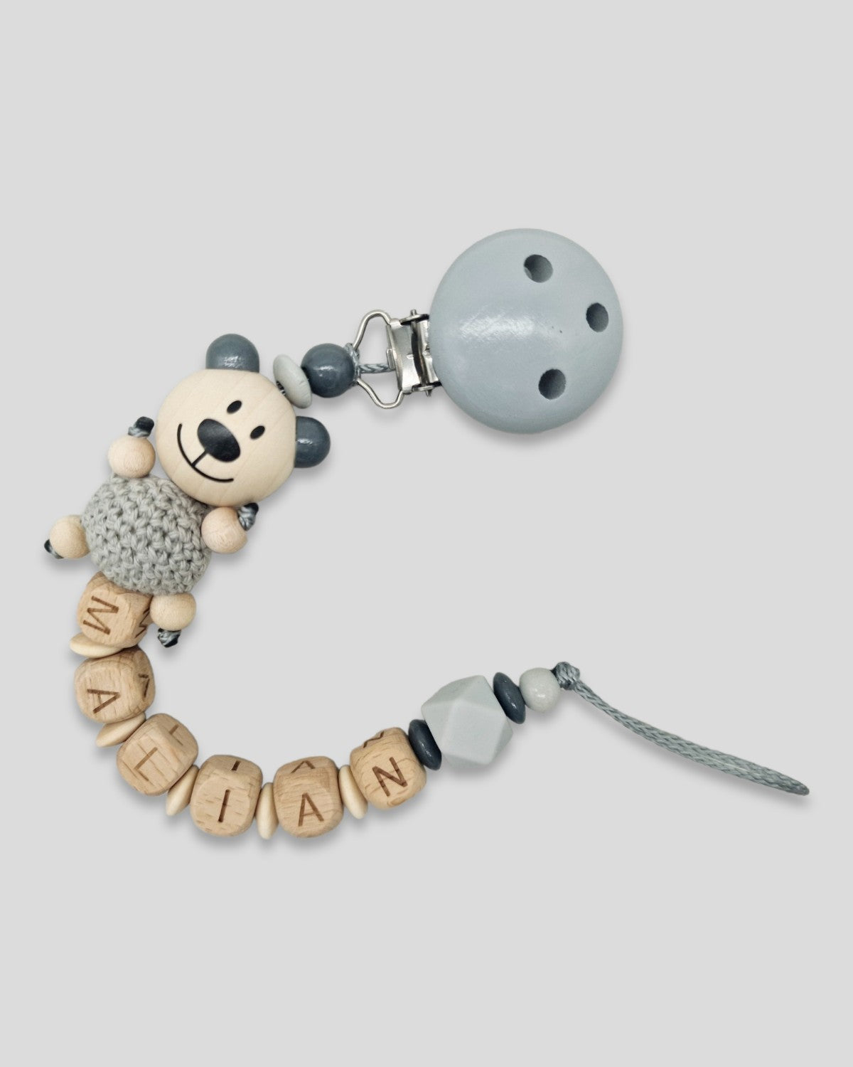 Teddybaer Schnullerkette mit Namen |kreativcathi