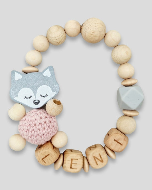 Fuchs Greifling mit Namen Natur Rosa hell Grau |kreativcathi