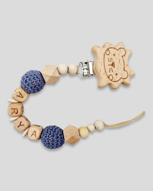 Schnullerkette mit Namen Löwe Junge Mädchen