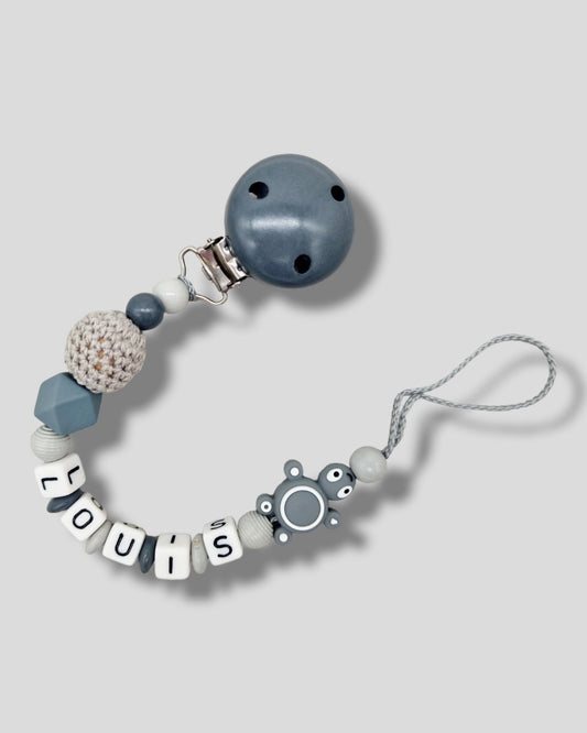 Schnullerkette mit Namen Silikon Schildkröte