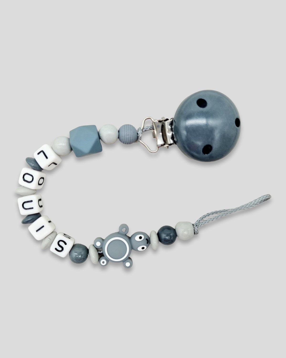 Schnullerkette mit Namen Silikon Schildkröte