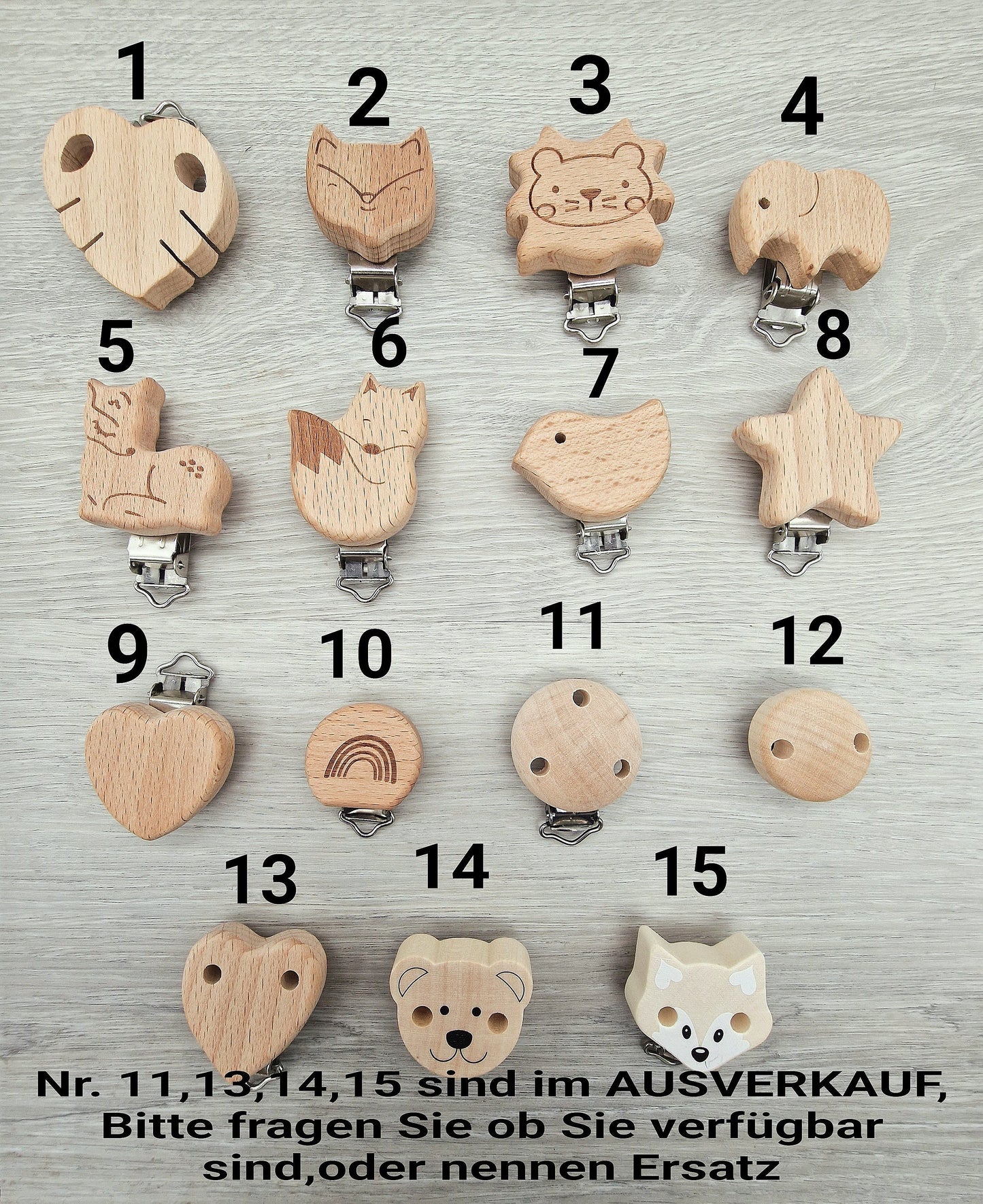 Schnullerkette mit Namen - Reh-Rosa-Natur- Geschenk zur Geburt